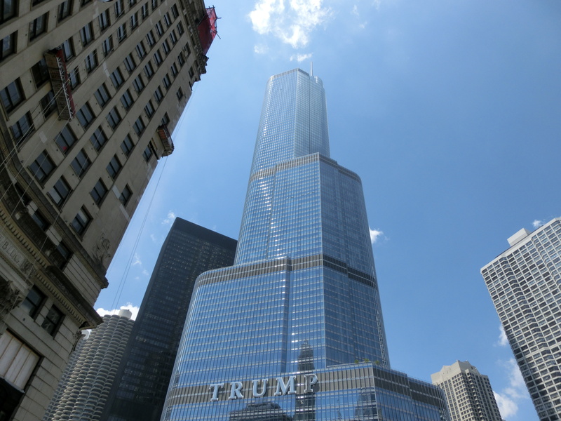 chicago, right-populist, tall - high, america, blue, candidate, financial district, day, office building exterior, low angle view, no people, sky, office