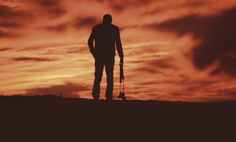 5K, adventure, clouds, cloud - sky, dramatic sky, strap, one person, camera, silhouette, full length, photographer, men, nature, sky, adult, scenics - nature