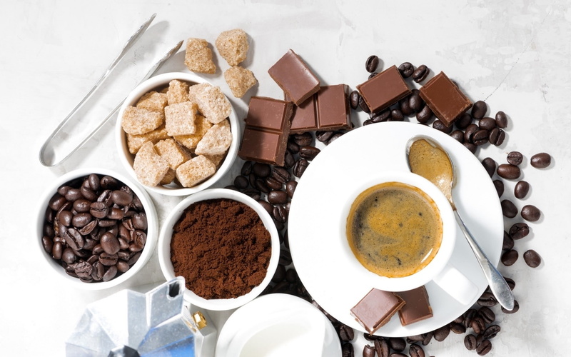 drink, refreshment, cup, still life, eating utensil, mug, indoors, food and drink, spoon, hot drink, no people, coffee - drink, directly above, chocolate