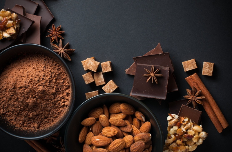 brown, anise, indoors, Sugar, Cinnamon, food and drink, choice, still life, Food, kitchen utensil, nut, high angle view, abundance, ingredient, variation
