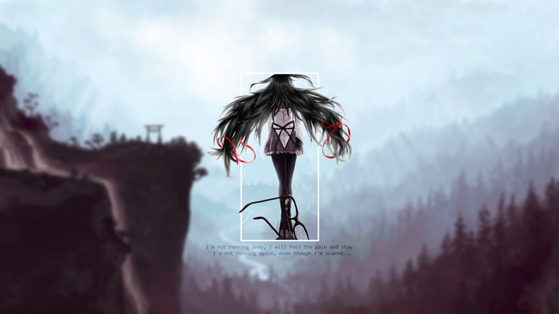 lifestyles, hair, cloud - sky, real people, standing, sport, day, young adult, outdoors, black, Mahou Shoujo Madoka Magica, 1080P, lyrics, full length