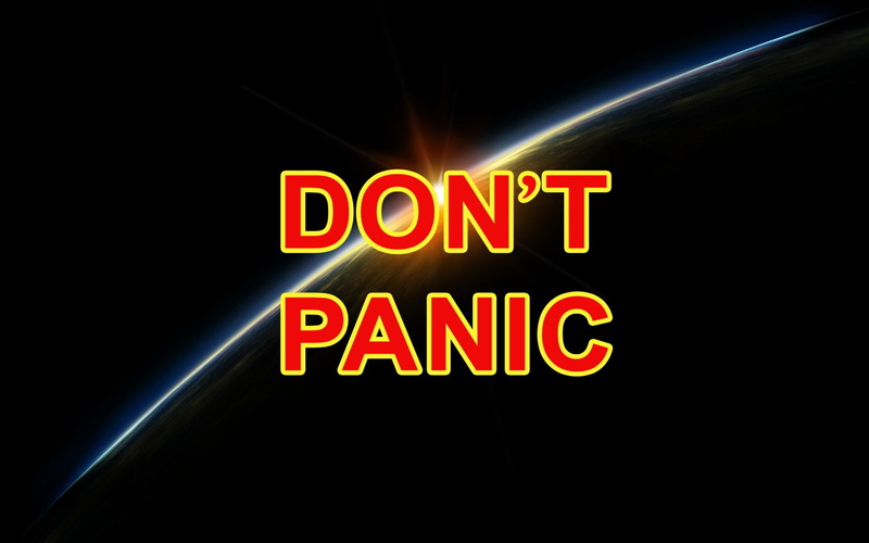 Movie, 1080P, The Hitchhikers Guide to the Galaxy, text, t, panic, don