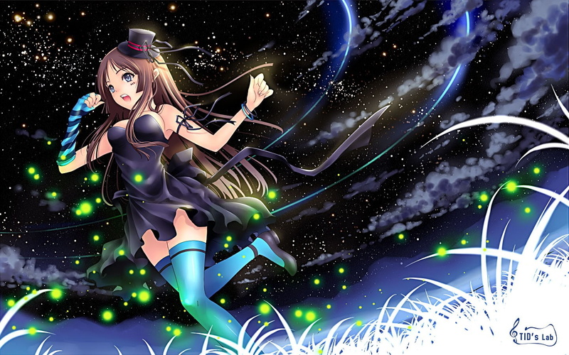 Dont Say Lazy, sky, K-ON!, illuminated, futuristic, Akiyama Mio, cold temperature, digital composite, 720P, human representation, christmas, star - space