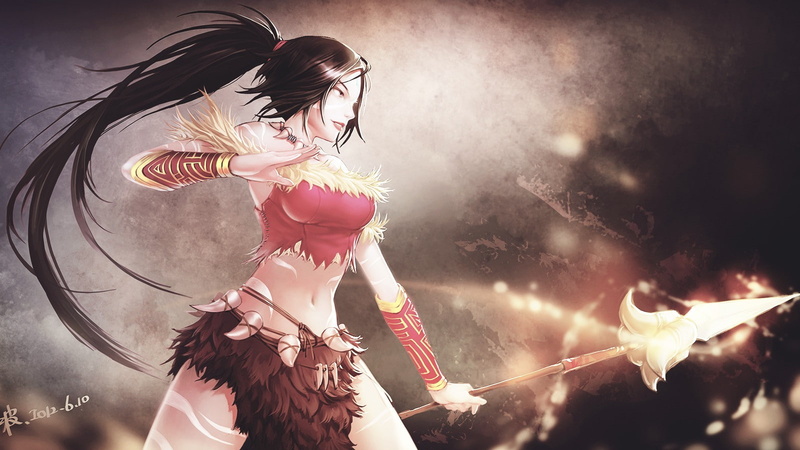 720P, anime, Nidalee (League of Legends), brunette, League of Legends, video games, anime girls