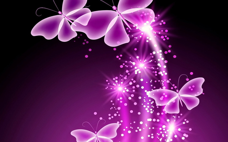 1080P, design, purple, butterflies, animated, art