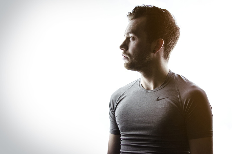 wearing, handsome, running, t-shirt, studio, man, photograph, t, 5K, fitness, workout, young adult, cut out, copy space, inspire, indoors, healthy, beautiful people