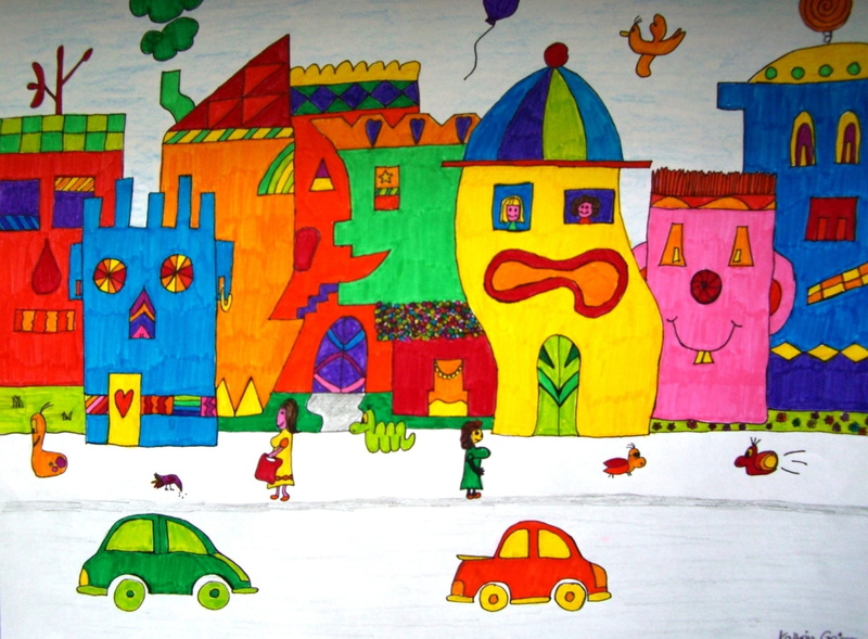 creativity, no people, childhood, architecture, inspired, day, front, james rizzi, representation, painted, wall - building feature, illustration, toy