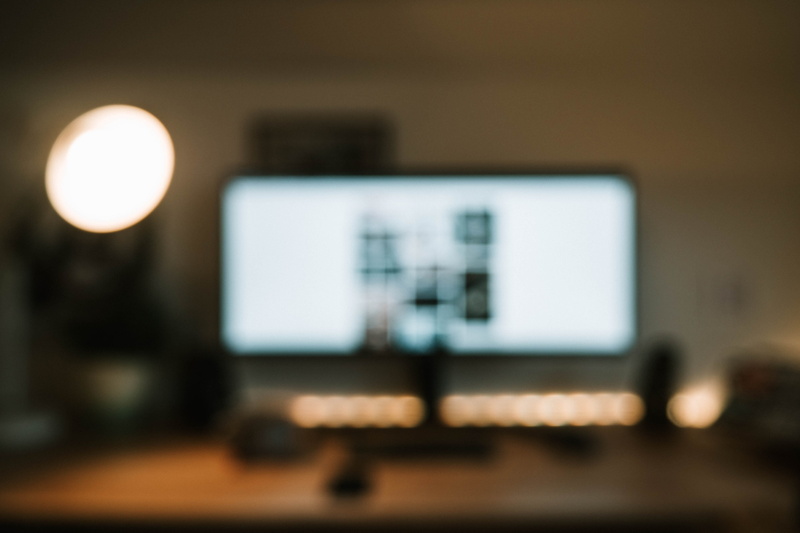 workspace, no people, connection, flat screen, indoors, technology, lcd screen, bokeh, computer monitor, light, screen, wireless technology, 4K, night