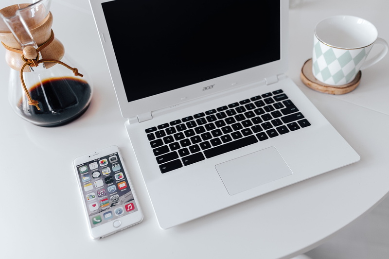 coffee cup, indoors, 4K, computer equipment, scandi, interior, technology, drink, office, laptop, no people, room, communication, home office, mug, minimalist