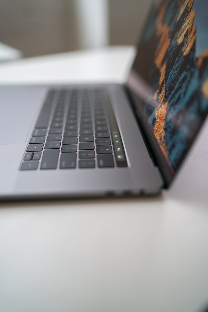 selective focus, macbookpro, 8K, computer equipment, connection, no people, macbook pro 2016, table, tech, macbook pro, wireless technology, space grey