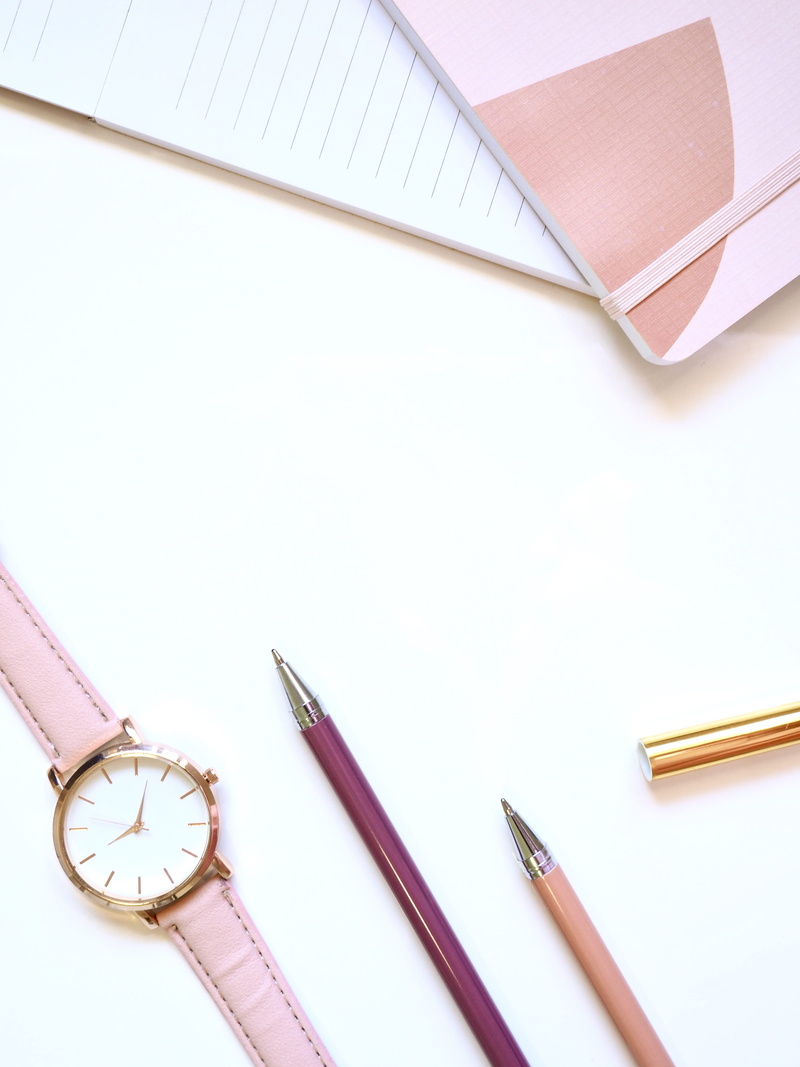 4K, learning, time, flat, clock, purple, studio shot, still life, wristwatch, close-up, public domain images, paper, clock face, pink, write, pink color