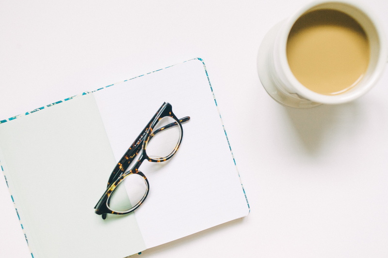 still life, 4K, table, simplicity, directly above, lay, refreshment, book, eyeglasses, white background, lens, white, cup, mug, studio shot, business