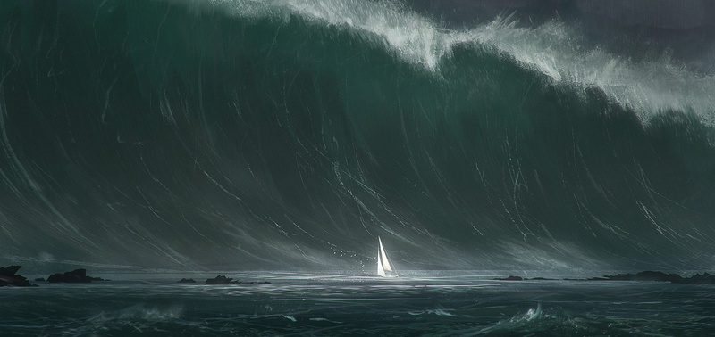 blurred motion, boat, cold temperature, no people, sailing, waterfront, body, wave, waves, nature, architecture, beauty in nature, night, scenics - nature