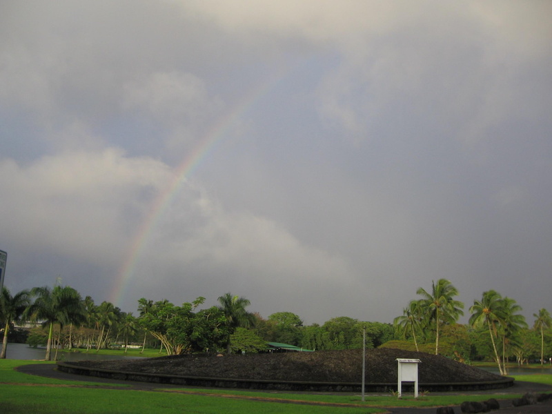 1080P, wave, memorial, hawaii, rainbow, tidal, 3d and abstract, hilo, big island, tidial wave memorial