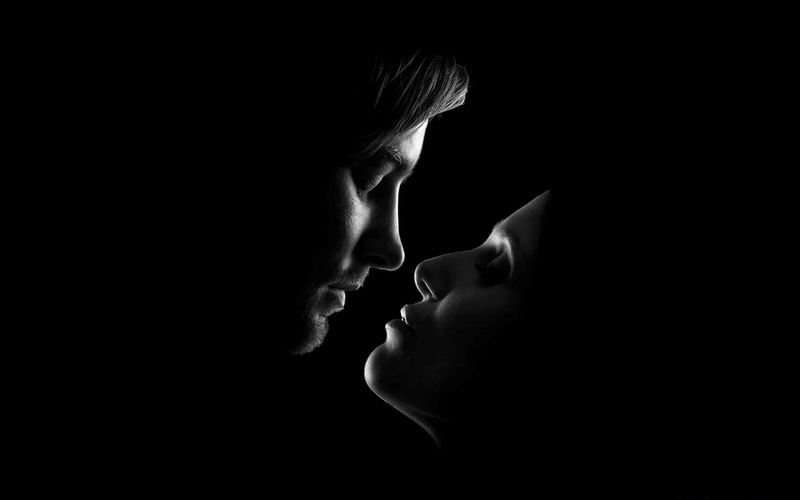 digital, Love, black, copy space, child, kiss, woman, innocence, man, teenager, men, emotion, positive emotion, side view, people, childhood