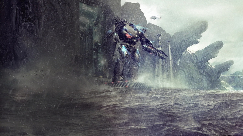 day, 1080P, lifestyles, movies, rock, rock formation, real people, adventure, men, robot, Pacific Rim, science fiction, digital, nature, one person
