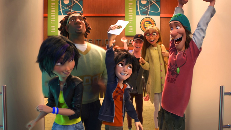 hero, big, Honey Lemon, 2K, Fred, Best Animation Movies of 2015, scene, Wasabi, Hiro, Big Hero 6, Baymax, movie, names, Gogo Tomago