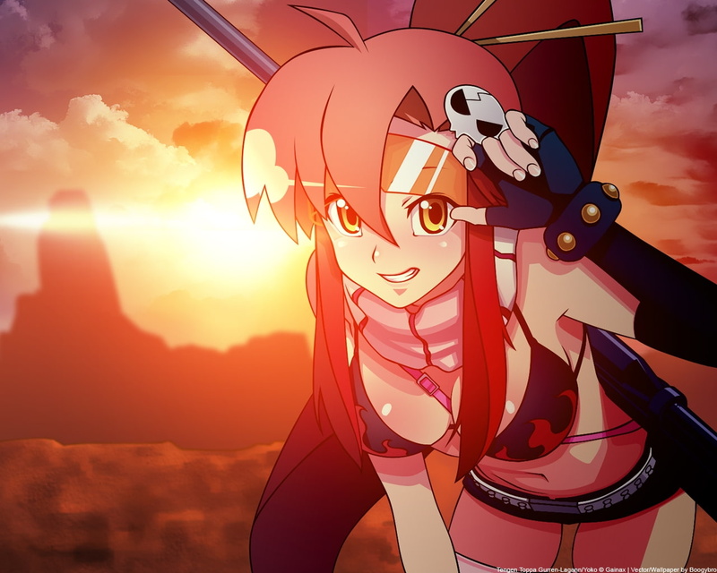 hd, littner, lagann, gurren, 720P, art, Tengen Toppa Gurren Lagann, yoko, x, toppa, tengen, anime, Yoko Littner, hot