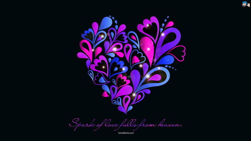 abstract, 3d and abstract, ve, nice, pink, creative, spark, purple, love, heart, l, 1080P