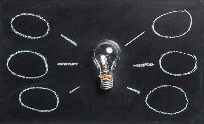 technology, strategy, inspiration, i, no people, abstract, connection, indoors, intelligence, board, high angle view, bulb, education, artificial intelligence