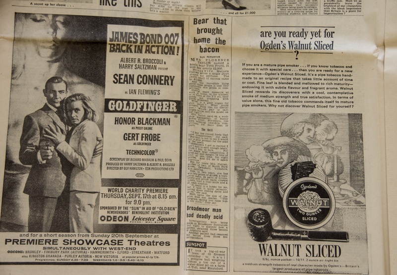 newspaper, text, art and craft, paper, finance, archival, human representation, government, people, business, advertisement, architecture, back, 1964, politics