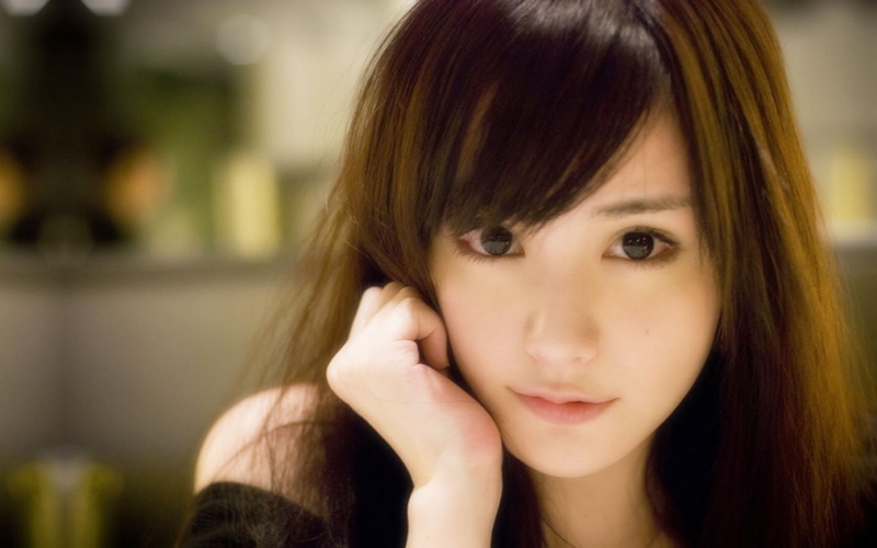 thin lip, thin, cute girls, cute, hair, long hair, girls, eyes, starry, long, lip, 720P