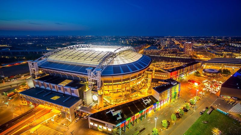 City, 1080P, Horizon, Stadium, Night, Ajax Amsterdam, Amsterdam, Soccer, Sports
