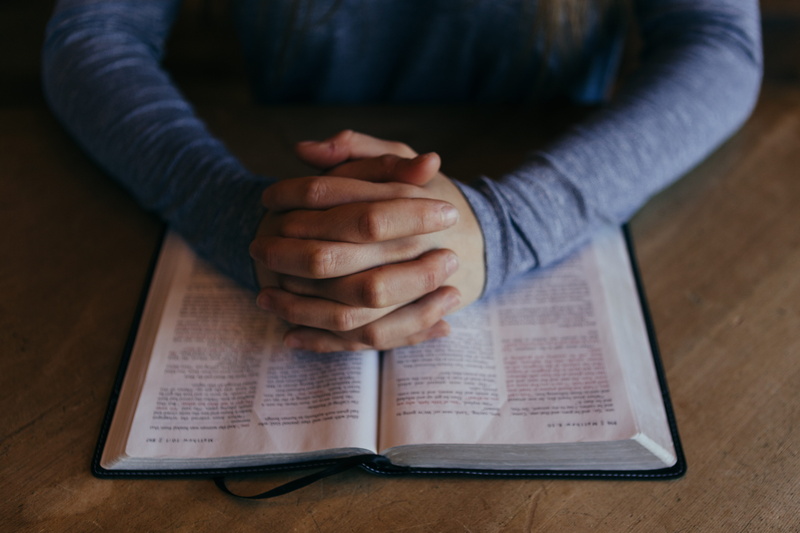 close-up, focus on foreground, open, young adult, midsection, 5K, paper, hand, top, finger, human hand, table, christian, religion, faith, hands folded