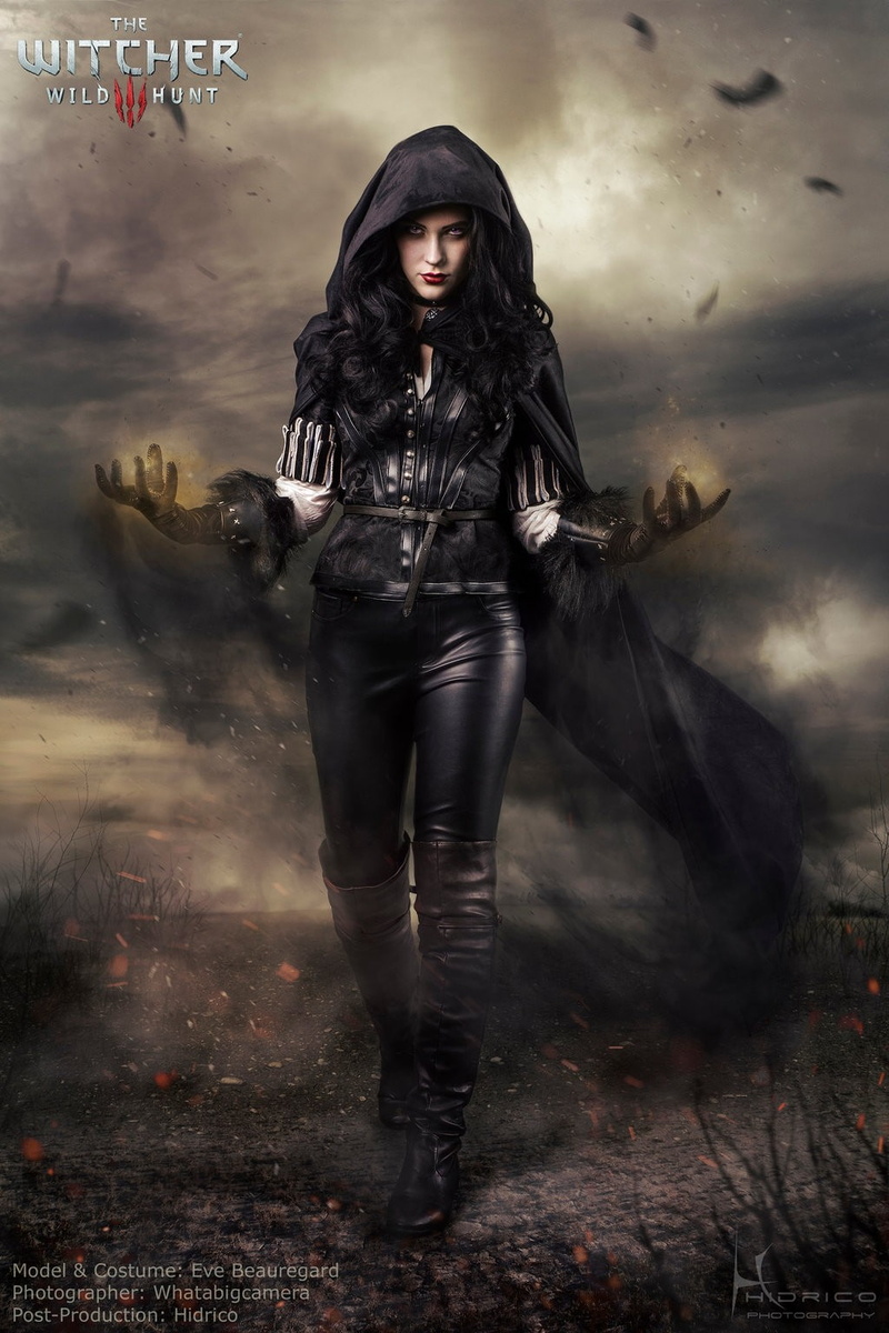 tight clothing, 720P, cosplay, Yennefer of Vengerberg, Eve Beauregard, The Witcher 3: Wild Hunt