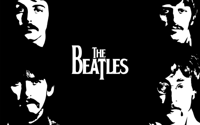 The Beatles, night, art and craft, dark, silhouette, text, capital letter, architecture, short phrase, creativity, indoors, sign, communication, studio shot