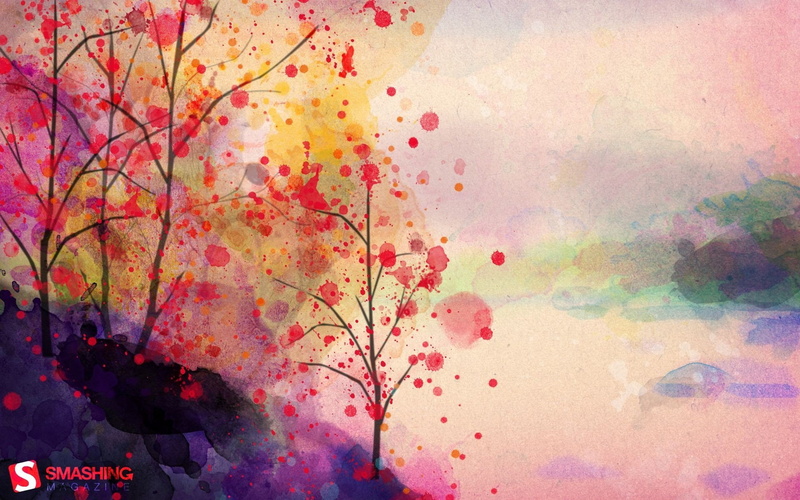 landscapes, smashing, paint, paintings, artwork, 1080P, splatter, trees, watercolor, magazine