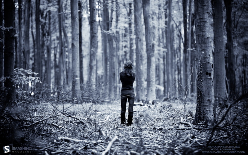 one person, tree, land, 1080P, nature, rear view, cold temperature, magazine, solitude, trunk, standing, greyscale, smashing, outdoors, non-urban scene