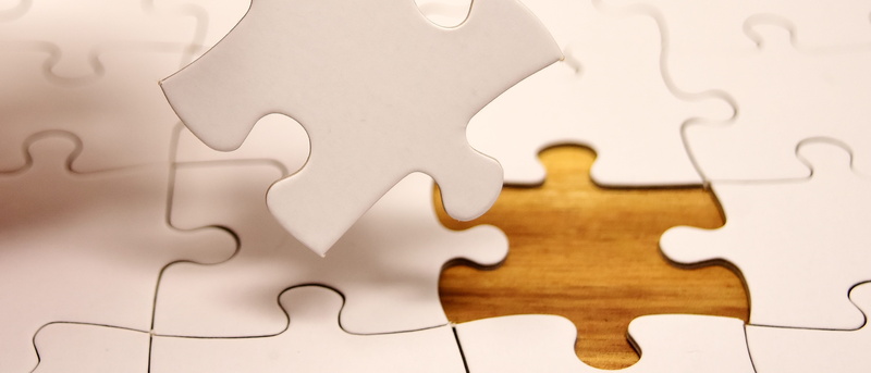 jigsaw puzzle, white, incomplete, jigsaw, studio shot, leisure games, business, indoors, 4K, leisure activity, pieces of the puzzle, pattern, share, puzzle