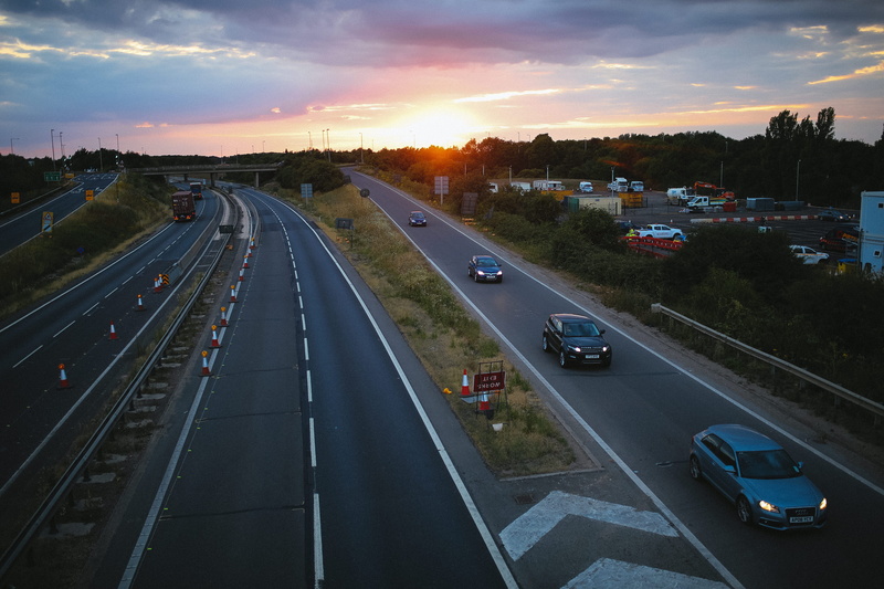 transportation, sky, outdoors, no people, 4K, road, milton, united kingdom, cloud - sky, multiple lane highway, marking, highway, nature, a14, land vehicle
