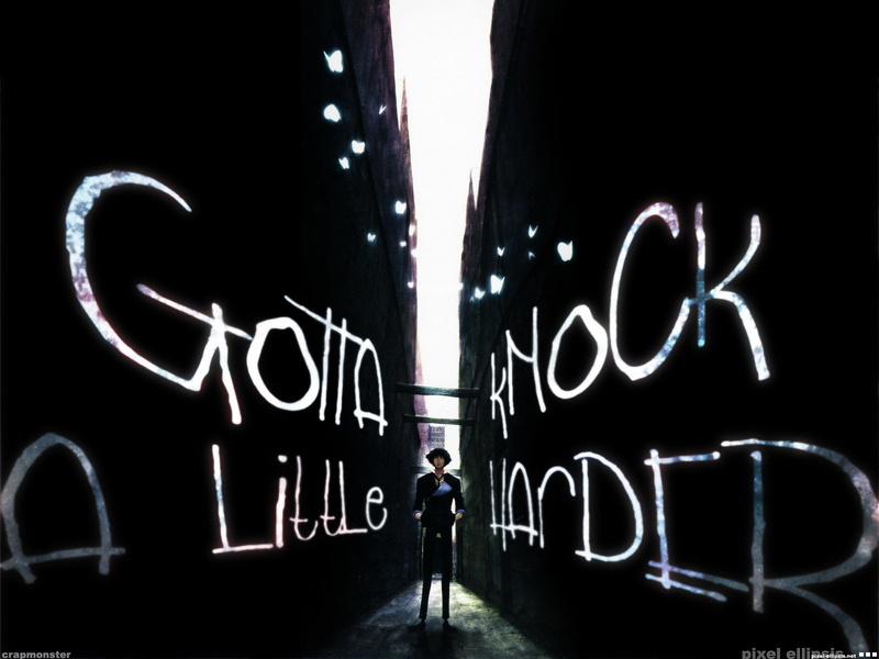 Cowboy Bebop, young adult, one person, dark, harder, men, communication, standing, message, text, knock, gotta, 720P, city, Anime, little, western script