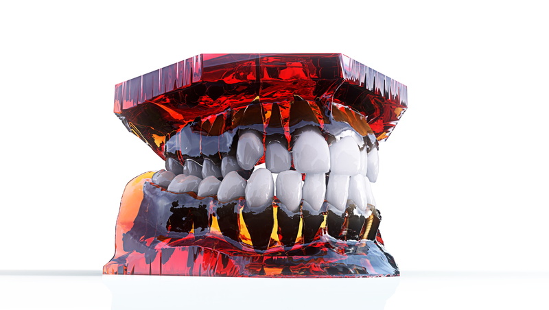 biology, freshness, 2K, still life, dental health, sweet food, 3d model, food, orthodontics, red, indoors, dentistry, large group of objects, white background