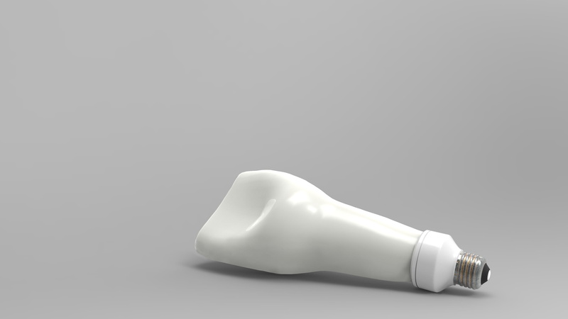 light bulb, plastic, copy space, the idea of, gray, fun, the background, indoors, white background, dentistry, tooth, background, 4K, simplicity, single object