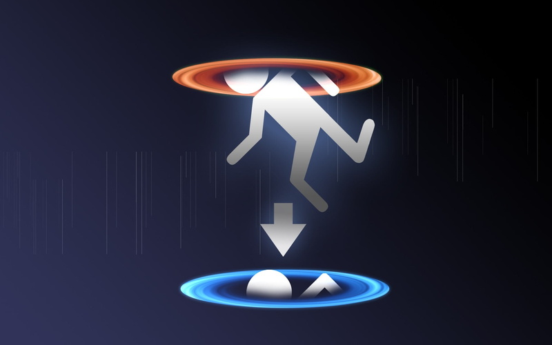 no people, lighting equipment, glowing, studio shot, orange, Valve Corporation, portal, illustration, sign, illuminated, electric light, video games, long exposure