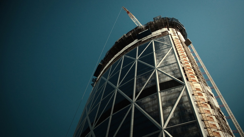 tall - high, tower, 1080P, skyscraper, concrete, sky, construction, blue, city, tourism, travel, clear sky, building exterior, building, day, outdoors