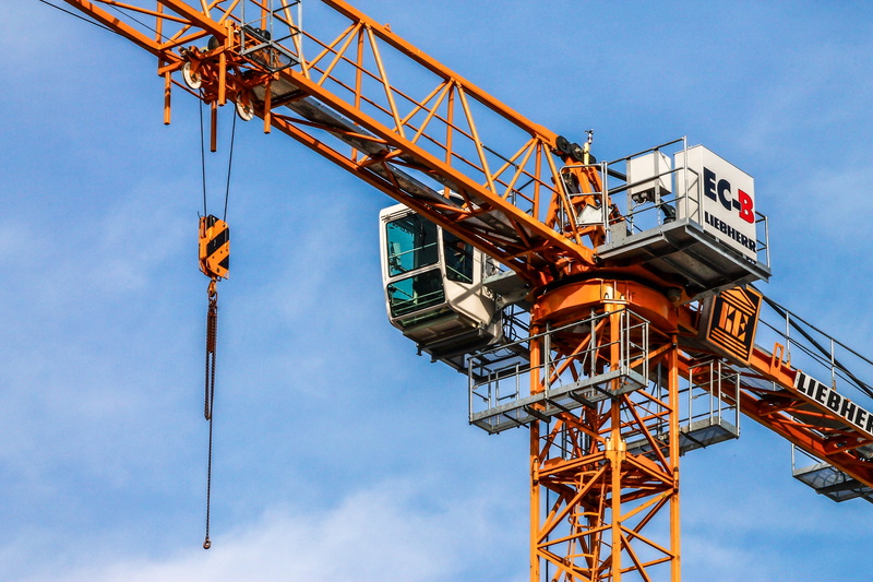 closeup, nature, sky, tower crane, crane - construction machinery, steel, yellow, long, photography, kassel, industry, construction site, architecture