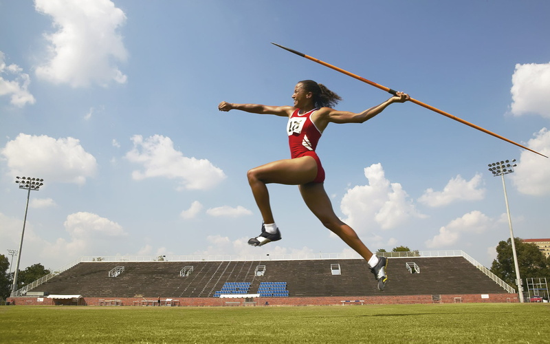 throw, 1080P, jumping, sky, javelin, human arm, determination, lifestyles, day, throwing, real people, young adult, effort, athletes, arms raised, motion