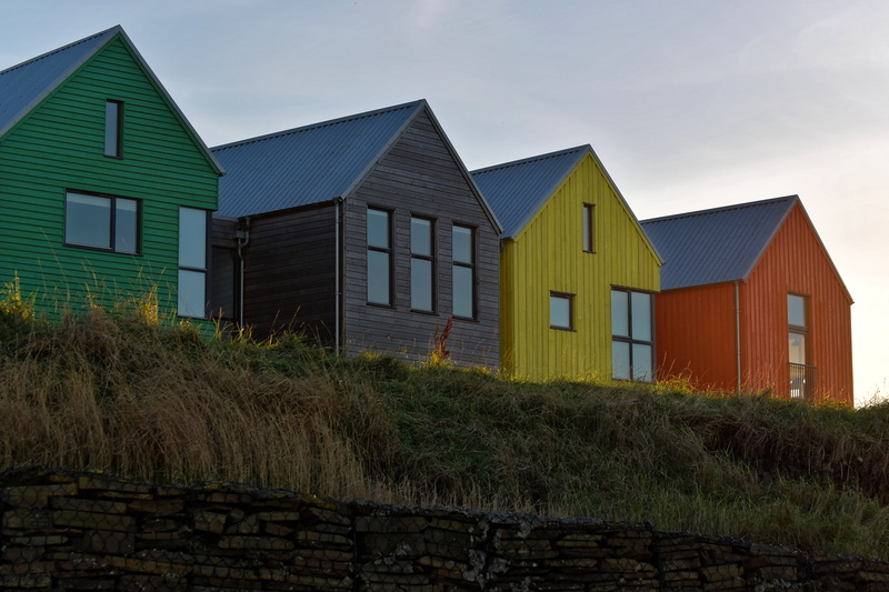 day, painted, modern, colorful, property, green, board, rural Scene, house exterior, timber, home ownership, residential district, yellow house, wood, orange