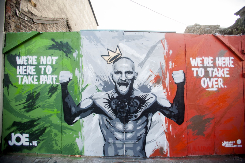 sign, text, UFC, uSA, human representation, Conor McGregor, nature, wall - building feature, art and craft, Grafiti, day, multicolored, street, graffiti
