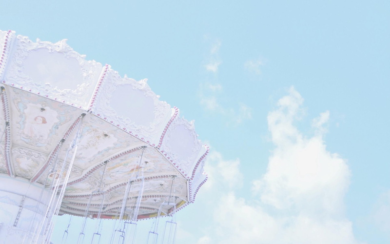 quiet, soraironokokoro, blue, photography, white, japanese, carousel, japanese photography, sky, quiet qing ran, 1080P, ran, blue sky and white clouds