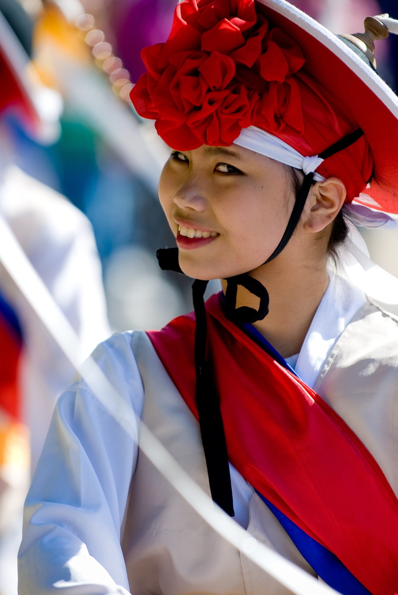 solemnly, clothing, tradition, uniform, portrait, real people, women, smile, beautiful woman, focus on foreground, young women, one person, festival, decorated