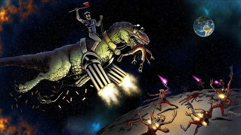 male likeness, art and craft, water, animal wildlife, representation, sea, illuminated, animal themes, dinosaur, space, dinosaurs, indoors, star - space
