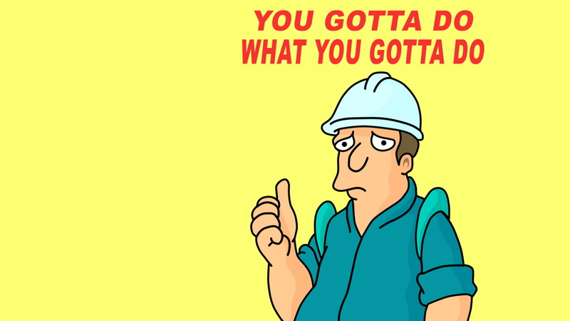quote, simple background, minimalism, yellow background, 1080P, Futurama, humor, yellow, digital art
