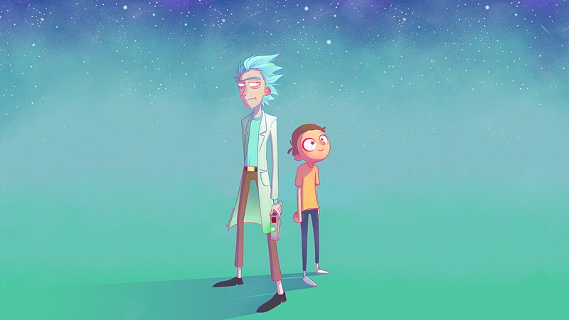 artwork, 2K, Morty Smith, Rick Sanchez, fan art, Rick and Morty