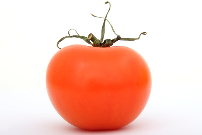 produce, tomato, raw, healthy, colorful, slim, good, single object, kitchen, close-up, slimming, nutrition, white background, no people, stalk, dieting