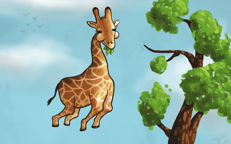 indoors, human representation, giraffe, brown, animal wildlife, blue background, figurine, artwork, still life, illustration, no people, representation